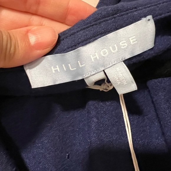 NWT HILL HOUSE Teddy Gender Neutral Zip Up Hoodie Jacket Navy Sz L - Picture 5 of 7